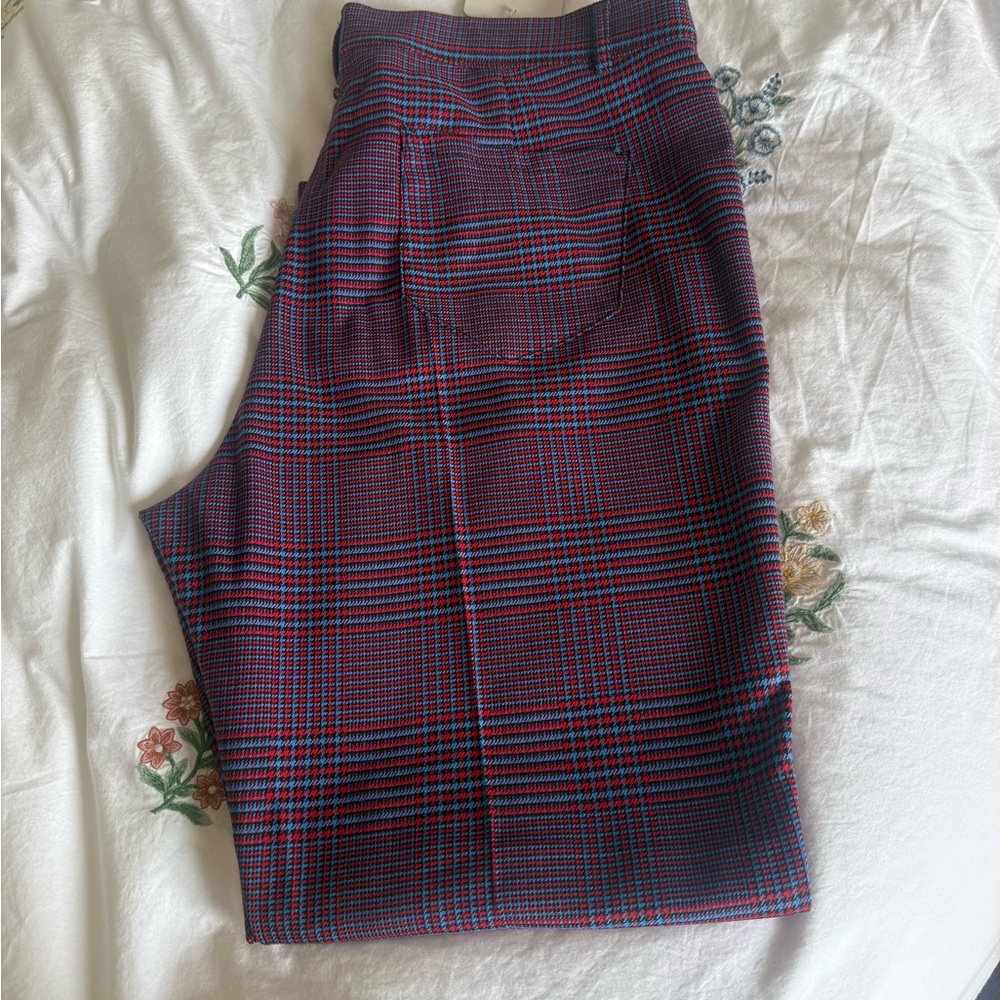 Marina Rinaldi Ragione Plaid Cropped Trousers NWT-18 - Picture 7 of 12